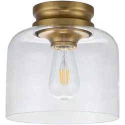 Elstead Hounslow Deckenleuchte - Elegante Deckenleuchte aus Messing und Glas, 22.5 cm groß, ideal für stilvolle Innenräume und Esstische, umweltfreundlich mit RoHS-Zertifizierung.