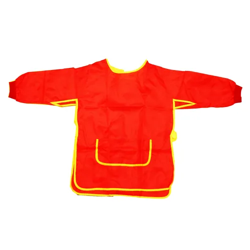 Malkittel für Kinder 60x44 cm Kinderschürze 100% Polyester wasserabweisend rot