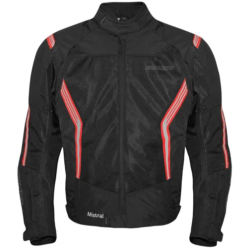Germot Mistral Mesh-Blouson Sommer Motorradjacke Herren (schwarz/rot) Gr: S