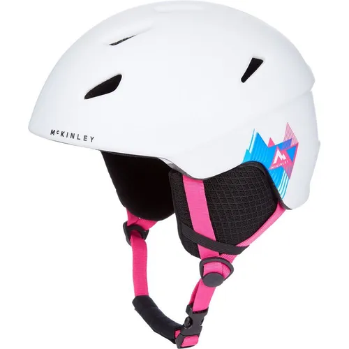 McKinley Kinder Ski-Helm Pulse HS-016 white-pink XS - Sicherer Skihelm für Kinder mit bruchsicherem Aufprallschutz. Die INMOLD-Konstruktion sorgt für hohe Stabilität, während die passive Belüftung für Komfort sorgt. Perfekte Passform dank einfachem Verstellsystem.
