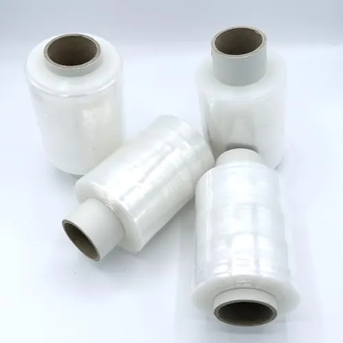 Stretchfolie Ministrech Verpackungsfolie Folie Hand strechfolie Packfolie transparent 4 Rollen 100mm 23µm mit 150 Meter Wickelfolie Klar, Made in Germany