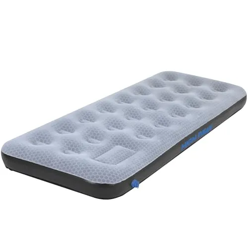 High Peak Unisex Single Comfort Plus Luftbett - Vielseitiges Luftbett mit integrierter Fußpumpe und Anti-Rutsch-Funktion, ideal für Camping und als Gästebett, bietet hervorragenden Schlafkomfort dank atmungsaktiver Oberfläche.