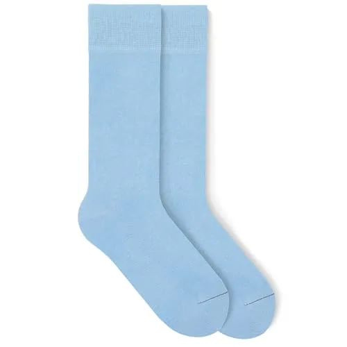 von Jungfeld - 1 Paar Classic Socken für Damen & Herren Gr. 35-38 - Hochwertige Socken aus Bio-Baumwolle in French Blue