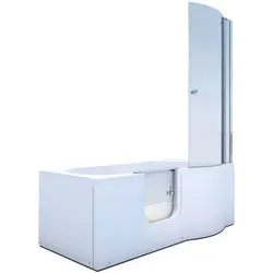 AcquaVapore Seniorendusche S12D-L-ALL mit Sitzwanne und Tür 170x85cm