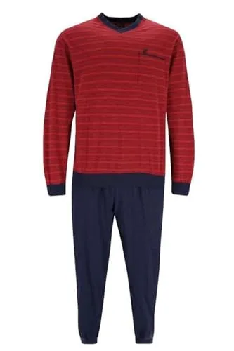 hajo Polo & Sportswear Herren Schlafanzug - Klima - Light, rot, 54