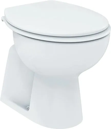 Ideal Standard Eurovit Stand-Tiefspüler-WC V315001 - Hochwertiges WC für Ihr Bad - Sanitäranlagen & Zubehör, aus robustem Kristallporzellan mit glasierter Oberfläche für einfache Reinigung und langlebige Nutzung.
