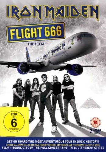 Iron Maiden - Flight 666 / The Film [2 DVDs] - Dokumentarfilm über die legendäre Band, freigegeben ab 6 Jahren, ideal für Musikfans und Filmliebhaber.