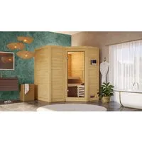 Woodfeeling Sauna Steena 1 mit Ofen und externer Steuerung