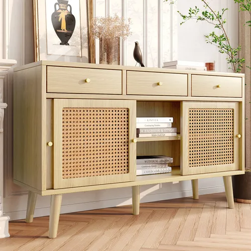 Merax Kommode Rattangeflecht Sideboard von Merax