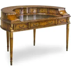 Casa Padrino Jugendstil Mahagoni Schreibtisch mit 10 Schubladen