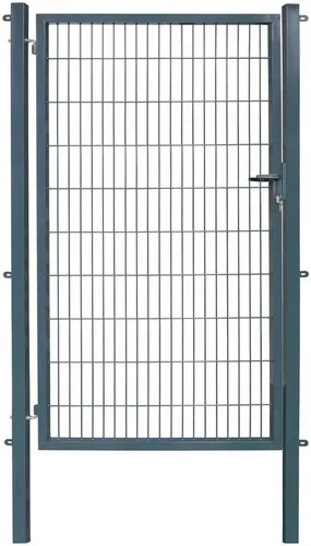 Arvotec Zauneinzeltür ESSENTIAL - Robustes Gartentor, Breite: 100 - 120 cm - Zauntore: Klassisches Gartentor mit stabiler Optik, einflügelig, rostgeschützt durch Pulverbeschichtung und ausgestattet mit Zylinderschloss für zusätzliche Sicherheit.