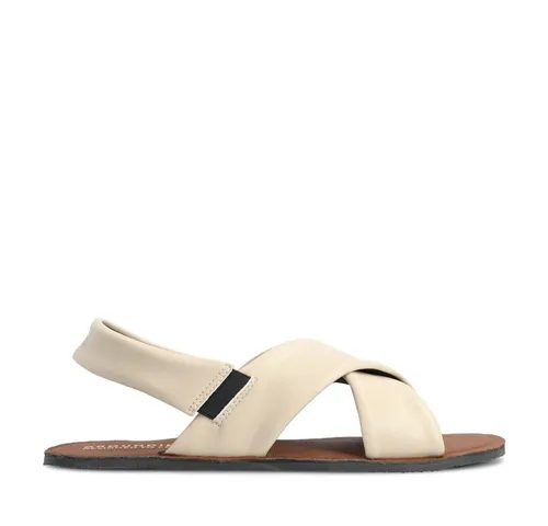GROUNDIES® Verona Sandale Women vegan - Beige 41 - Wanderschuhe mit großzügiger Zehenfreiheit und flexibler Barfußsohle. Ideal für warme Sommertage und elegante Looks, handgefertigt aus pflegeleichtem veganem Leder.
