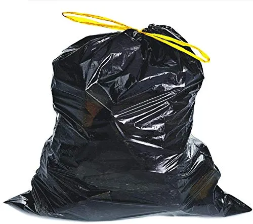 DanDiBo 100x Müllsäcke 30L Zugband Extra Reißfest Stark Abfallsäcke Zugbandsack Müllsack LDPE 38 my Laubsäcke 50 x 65 cm