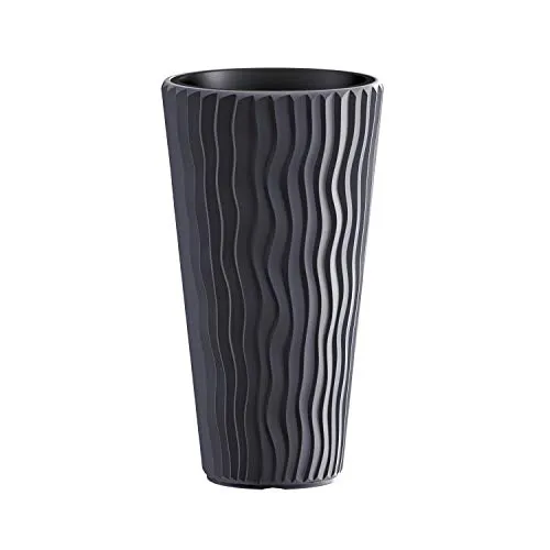 ZANVIC Pflanzgefäß Sandy Slim, Anthrazit, 39 cm