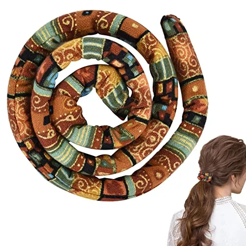 Produktbild Spiral Lock Haarbinde, 63CM Haargummi Spirale Stoff Dreadlock, Biegbare Dreadlock Haargummi Pferdeschwanz Halter für Frauen und Männer Lange Dreads Dicke Lockige Haarhalter (Stil 1)