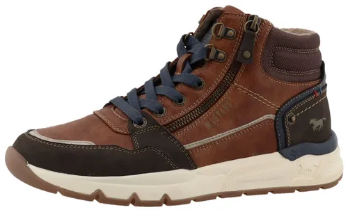 Mustang Shoes 15M0051004 Cognac Stiefel 43 EU - Stylische braune Stiefel in Größe 43 mit praktischem Reißverschluss. Das Obermaterial aus Lederimitat sorgt für eine modische Optik, ideal für lässige Outfits.