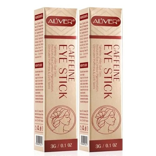 P-Beauty Koffein Augencremestift mit Kollagen & Hyaluronsäure | Anti-Aging | beruhigend, feuchtigkeitsspend | entfernt Augenringe & Schwellungen | reduziert fältchen, aufhellend | (2x)