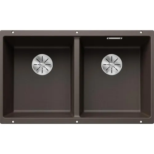 BLANCO SUBLINE 350/350-U | Granitspüle aus SILGRANIT cafe in braun von BLANCO