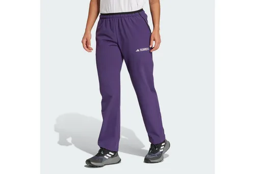 adidas Damen Terrex Multi Liteflex Pants - Aurora Plum, XS - Wanderhose aus 90 % recyceltem Polyester, mit regulärer Passform und praktischen Taschen, ideal für aktive Outdoor-Abenteuer.