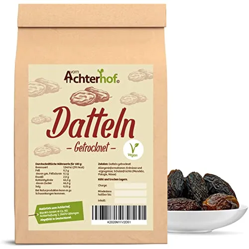 Medjool Datteln 1000g | Saftig und Süß - Trockenfrüchte in Premium-Qualität, ideal als gesunder Snack oder für Desserts. Genießen Sie den karamellähnlichen Geschmack der Königsdatteln, reich an Ballaststoffen und Mineralstoffen.