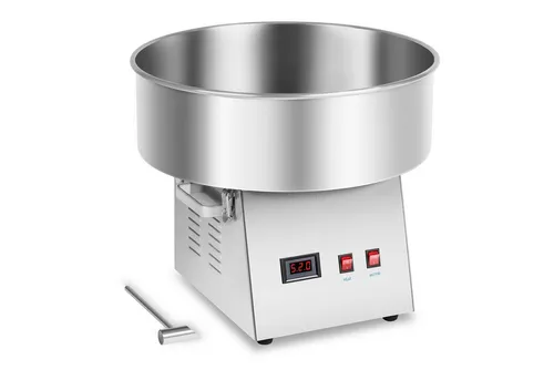 Royal Catering Zuckerwattemaschine 1030 W - vibrationsgedämpft und aus Edelstahl - Zuckerwattemaschine - Professionell, leistungsstark und langlebig. Mit 1.030 W zaubern Sie in nur 30 Sekunden köstliche Zuckerwatte für jedes Event!