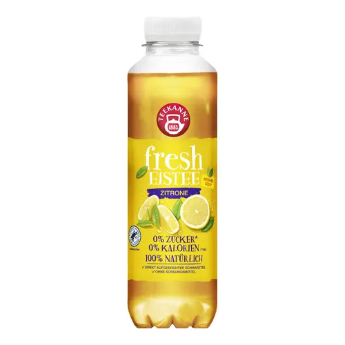 Teekanne fresh Eistee Zitrone Zucker und kalorienfreier Eistee 500ml