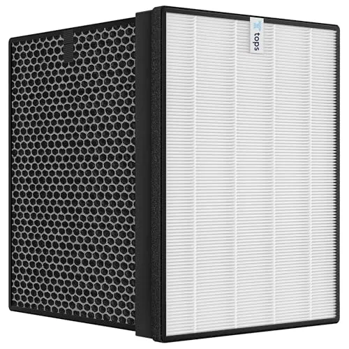 Philips Luftreiniger Filter FY2422 / FY2420 - HEPA & Aktivkohle Ersatzfilter - Ersatzfilter für Philips Luftreiniger AC2882, AC2885, AC2887 und mehr. Der HEPA-Filter erfasst 99,97 % der Partikel für frische Luft, während der Aktivkohlefilter Gerüche neutralisiert.