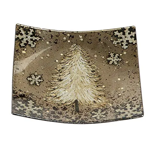 formano Dekoteller Winter Wald Gebäckteller 19x19 cm Untersetzer Kerzenteller Teller