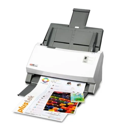 Plustek SmartOffice PS456U Plus Duplex-Dokumentenscanner - Schneller Duplex-Scanner für bis zu 80 Seiten/Min, ideal für hohe Scanvolumina. Mit energiesparender LED-Technik und Ultraschallsensor für fehlerfreies Scannen.