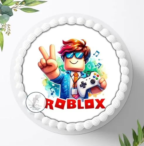 Tortenbild, Zuckerbild kompatibel mit Roblox, Essbares Foto für Torten, Tortenbild zum Geburtstag, Tortenaufleger Ø 20cm - 1732z