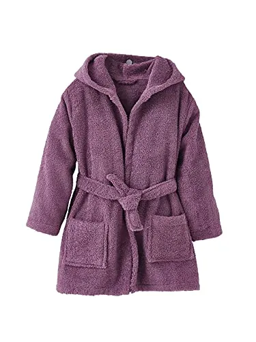 Vertbaudet Kinder Bademantel REH dunkelviolett 98/104 - Kuscheliger Kinderbademantel mit Reh-Design, ideal für entspannte Momente nach dem Baden. Praktische Kapuze und elastischer Gürtel sorgen für perfekten Sitz.