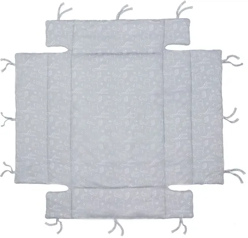 Fillikid Laufgittereinlage Flexi Jersey, Safari grau - Laufgittereinlage für sicheren Spielspaß, extra weiches Polyester und ökotex-zertifizierte Baumwolle sorgen für Komfort und Sicherheit im Laufstall.