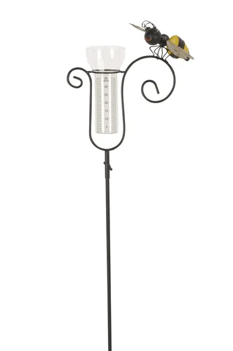 Regenmesser Gartenstecker Biene H:129 cm aus Metall