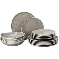 Rosenthal Junto Pearl Grey 18-tlg. Set in grau von Rosenthal