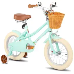 STITCH Mädchenfahrrad 12-20 Zoll - Retro Design für Kinder - Charmantes STITCH Mädchenfahrrad mit abnehmbaren Stützrädern, robustem Stahlrahmen und sicherem Bremsystem. Ideal für Kinder von 2-13 Jahren, sorgt für Spaß und Sicherheit beim Fahren!