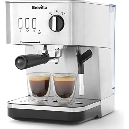 Breville Automatische Espressomaschine mit Dampfdüse für Cappuccino und Milchkaffee (VCF149X)