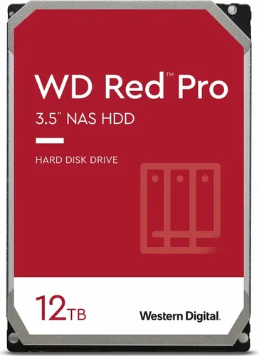 WD Red Pro 12 TB - Hochleistungs-Festplatte - Festplatte für NAS-Systeme, bietet hohe Zuverlässigkeit und Leistung für anspruchsvolle Anwendungen.