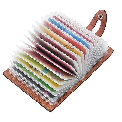 Echt Leder Kartenetui für Damen und Herren - 20 Karten (Rosa) - Kreditkartenhülle aus hochwertigem Rindsleder, bietet Platz für bis zu 20 Karten und vereint Stil mit Funktionalität, ideal für den täglichen Gebrauch.