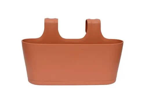 Engelland Blumenkasten Blumentopf zum Hängen (Vorteils-Set, 1 St., Fassungsvermögen je Topf 5,5 Liter), UV-Beständig, Frostbeständig, Wasserauffangschalen