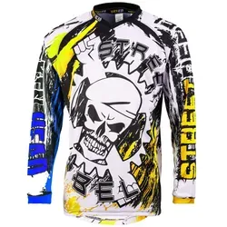 Broken Head MX Jersey Street Rebel Blau-Gelb - Auffälliges Jersey für Rebellen! Hoher Tragekomfort und perfekte Passform aus hochwertigem Meshgewebe für maximale Bewegungsfreiheit. Ideal für sportliche Aktivitäten.