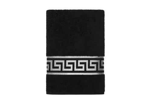 Belle Arti Handtücher Luxus Gästehandücher Badetücher Duschtücher Saunatücher Löwe Mäander, 100% Baumwolle, Griechische Muster Stickerei Baumwolle Löwenkopf weich saugstark edel