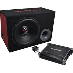 Ground Zero 30 cm Basspaket Subwoofer Verstärker Set - Komplettanlagen mit leistungsstarkem 30 cm Subwoofer und 1000 W Verstärker, inklusive Kabelset für ein einfaches Setup und tiefen Bass.