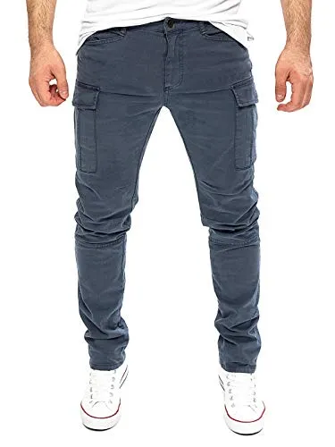 Yazubi Jayden Herren Cargo Jogger Hose - Graue Slim Fit Arbeitshosen - Moderne Cargo Jogger Hose für Herren mit schmal zulaufendem Schnitt. Aus weicher Baumwolle und Elastan für hohen Tragekomfort. Viel Stauraum dank praktischer Taschen – ideal für Freizeit und Outdoor-Aktivitäten.