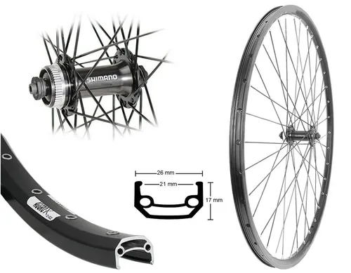 Vorderrad 28/29 Zoll Hohlkammer Industrie Disk Shimano schwarz