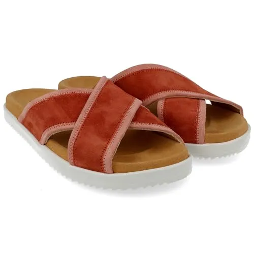 HAFLINGER Palma Summer Slide Pantolette Sandale Damen Orange (Rost 1774), Gr. 39