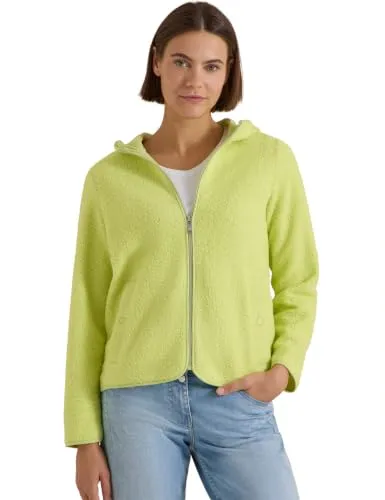 Cecil Teddy-Jacke mit Kapuze in Citrin Green von CECIL