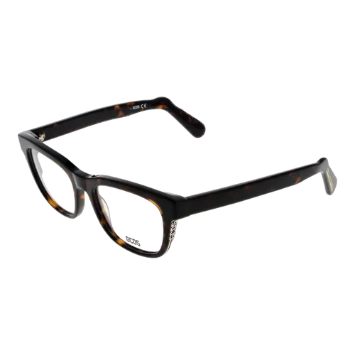 GCDS Brillenfassung GD5008 052 Unisex - Unisex Brillenfassung aus hochwertigem Azetat, stilvolles Quadrat-Design in Braun, ideal für jeden Anlass und mit Original-Etui.
