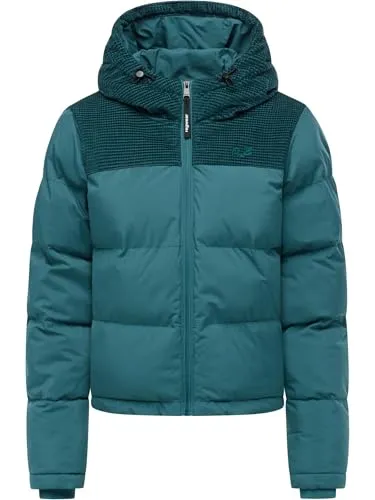 Ragwear Damen Winterjacke Amazze Ocean Green, XXL - Stylische und funktionale Steppjacke für Damen, ideal für kalte Wintertage. Wasserdicht und windabweisend, mit verstellbarer Kapuze und fleecegefütterten Taschen für zusätzlichen Komfort.