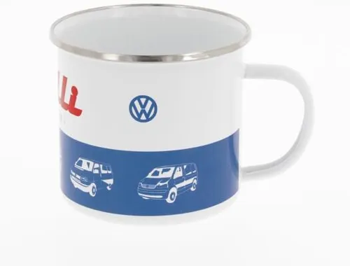 VW Collection Tasse, Emaille, 500ml, Bulli blau