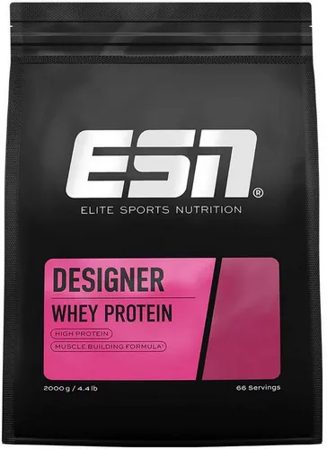 ESN Designer Whey Protein - 2kg Pulver - Das hochwertige Designer Whey von ESN bietet 23g Protein pro Portion und ist in verschiedenen Geschmacksrichtungen erhältlich. Ideal für den täglichen Genuss und zur Unterstützung der Proteinaufnahme.